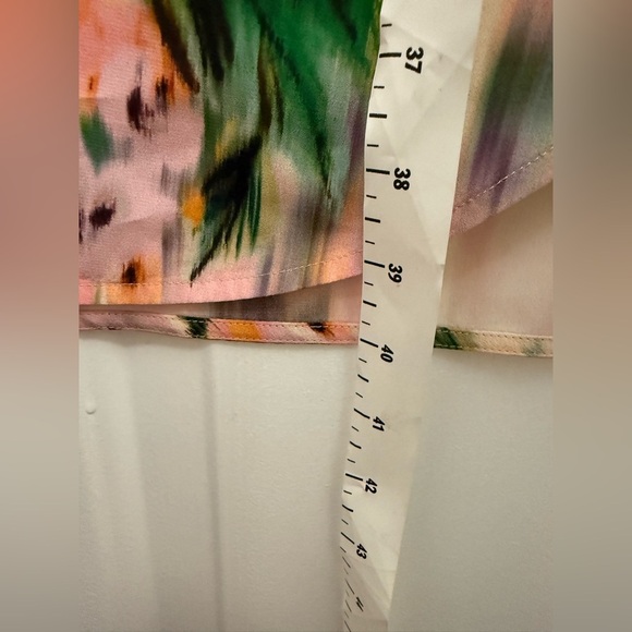 NWT St. John Womens Floral Print Silk Mini Dress 4 Ecru/Peach Multi Designer - Picture 10 of 12